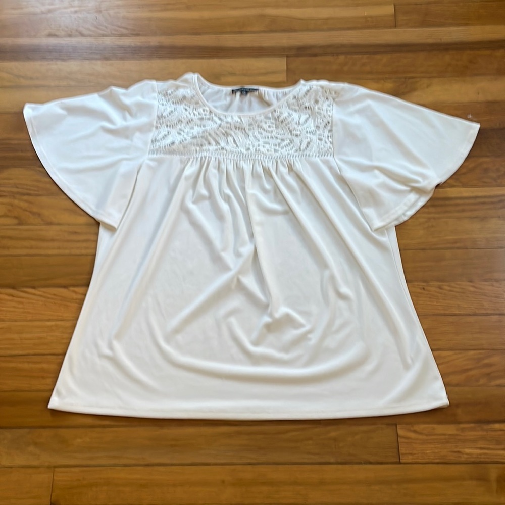 White Lace Detailed Top